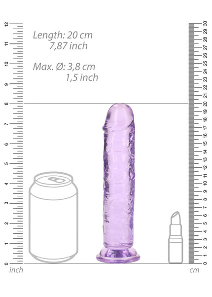 REALROCK 18 cm Straight Dildo - Purple - Purple 18 cm (7'') Dong