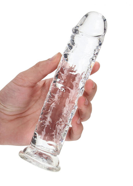 REALROCK 18 cm Straight Dildo - Clear - Clear 18 cm (7'') Dong