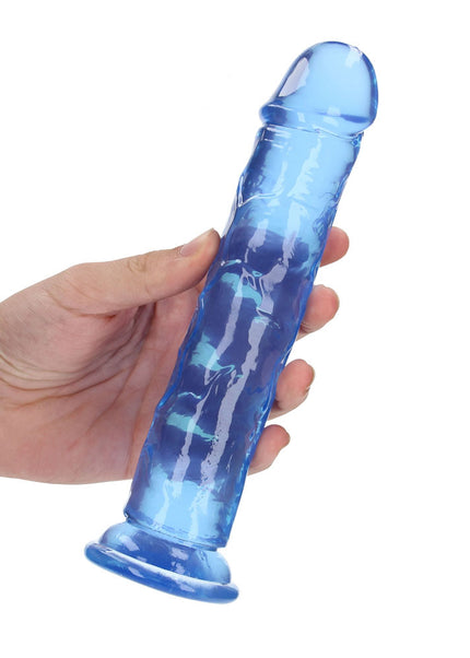 REALROCK 20 cm Straight Dildo - Blue - Blue 20 cm (8'') Dong