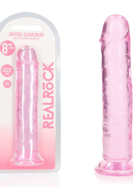 REALROCK 20 cm Straight Dildo - Pink - Pink 20 cm (8'') Dong