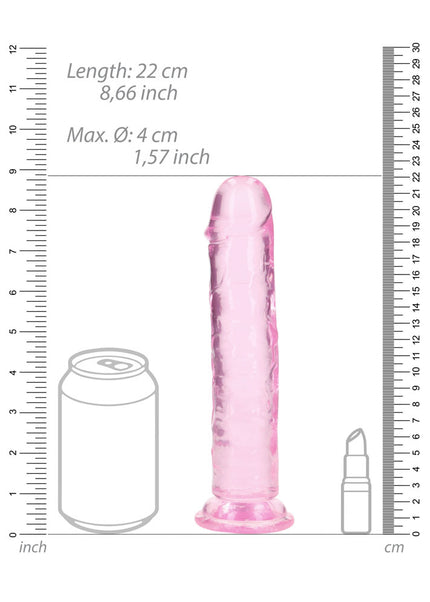 REALROCK 20 cm Straight Dildo - Pink - Pink 20 cm (8'') Dong