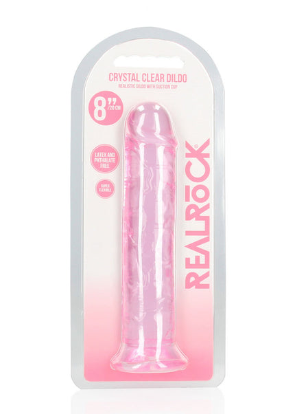 REALROCK 20 cm Straight Dildo - Pink - Pink 20 cm (8'') Dong