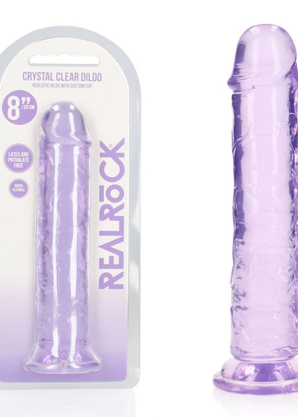 REALROCK 20 cm Straight Dildo - Purple - Purple 20 cm (8'') Dong