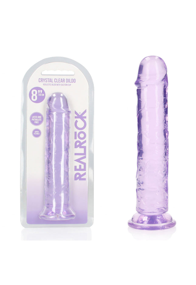 REALROCK 20 cm Straight Dildo - Purple - Purple 20 cm (8'') Dong