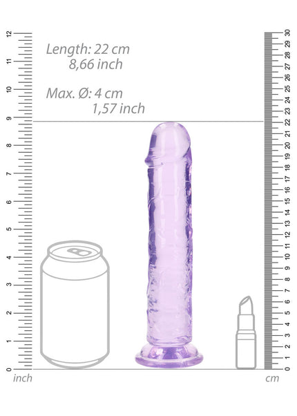 REALROCK 20 cm Straight Dildo - Purple - Purple 20 cm (8'') Dong