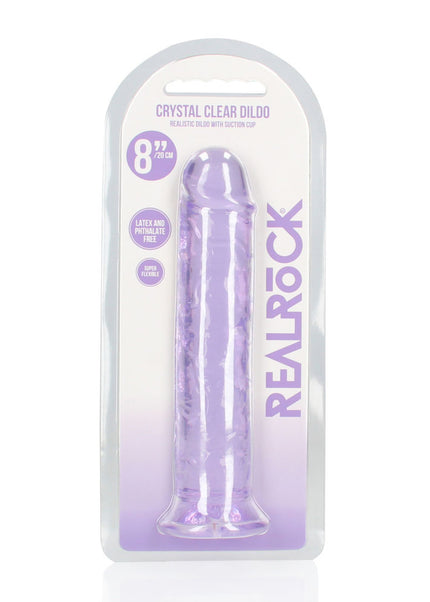 REALROCK 20 cm Straight Dildo - Purple - Purple 20 cm (8'') Dong