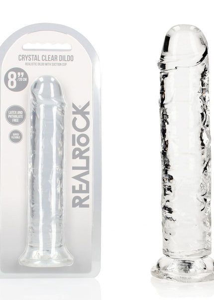 REALROCK 20 cm Straight Dildo - Transparent - Clear 20 cm (8'') Dong