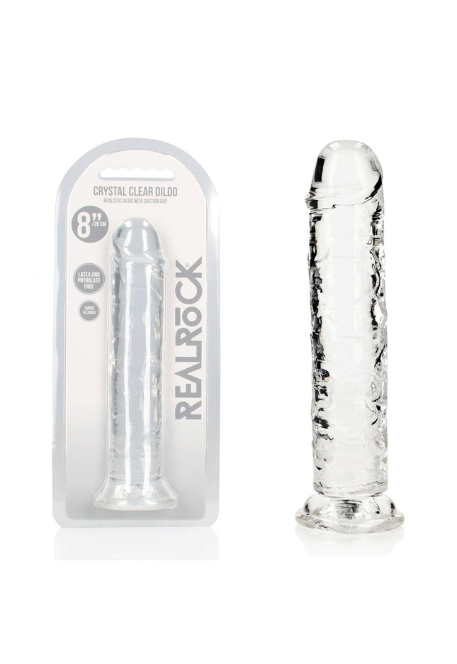 REALROCK 20 cm Straight Dildo - Transparent - Clear 20 cm (8'') Dong