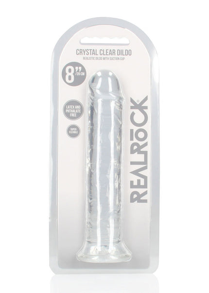 REALROCK 20 cm Straight Dildo - Transparent - Clear 20 cm (8'') Dong