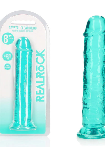 REALROCK 20 cm Straight Dildo - Turquoise - Turquoise 20 cm (8'') Dong