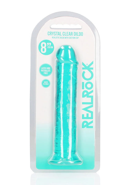 REALROCK 20 cm Straight Dildo - Turquoise - Turquoise 20 cm (8'') Dong