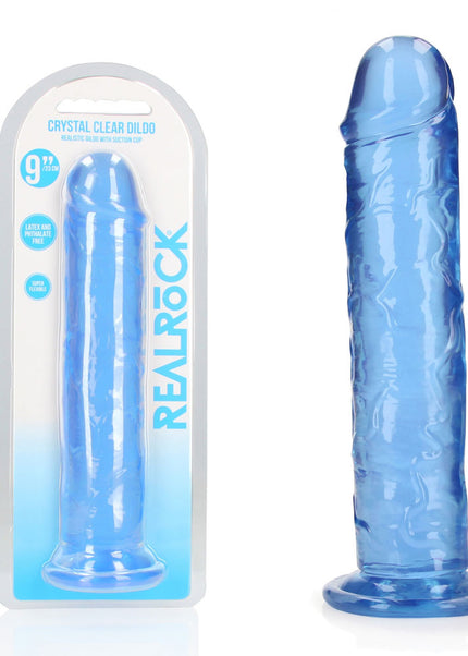 REALROCK 25 cm Straight Dildo - Blue - Blue 25 cm (10'') Dong