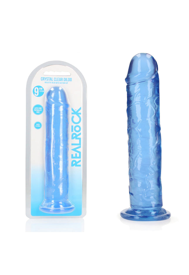 REALROCK 25 cm Straight Dildo - Blue - Blue 25 cm (10'') Dong