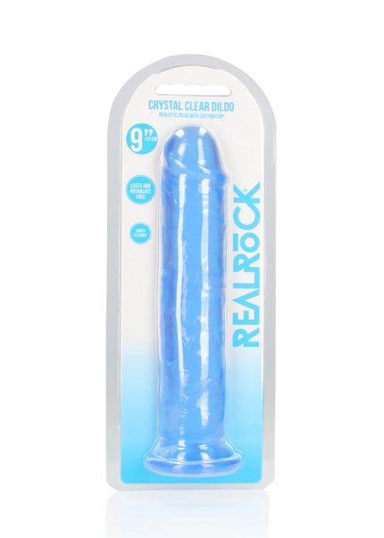 REALROCK 25 cm Straight Dildo - Blue - Blue 25 cm (10'') Dong