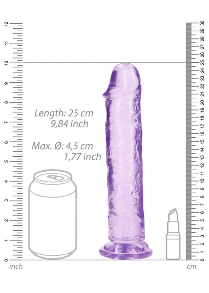 REALROCK 25 cm Straight Dildo - Purple - Purple 25 cm (10'') Dong