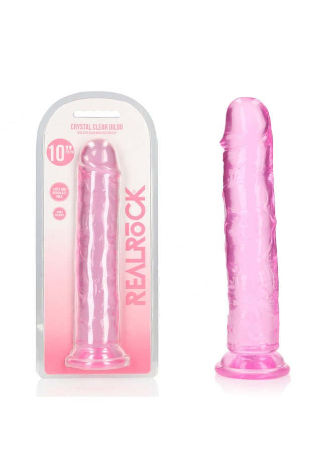 REALROCK 28 cm Straight Dildo - Pink - Pink 28 cm (10'') Dong