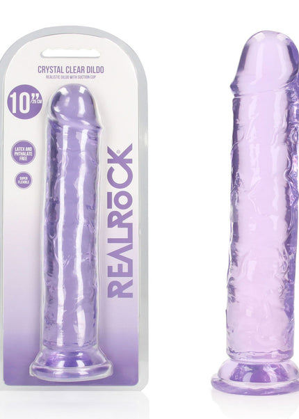 REALROCK 28 cm Straight Dildo - Purple - Purple 28 cm (10'') Dong