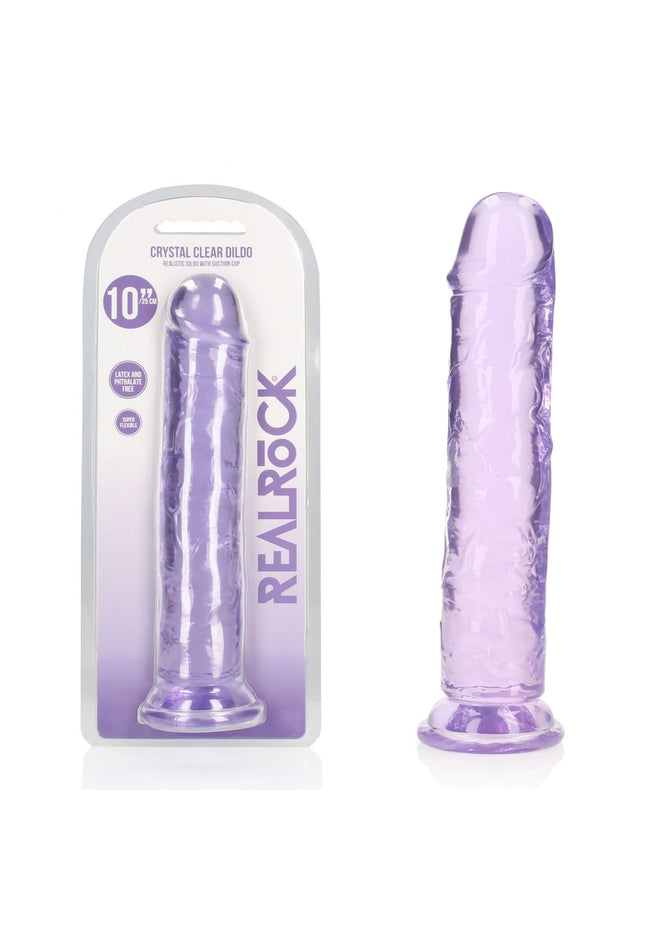 REALROCK 28 cm Straight Dildo - Purple - Purple 28 cm (10'') Dong