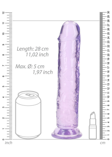 REALROCK 28 cm Straight Dildo - Purple - Purple 28 cm (10'') Dong