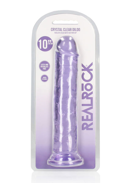 REALROCK 28 cm Straight Dildo - Purple - Purple 28 cm (10'') Dong