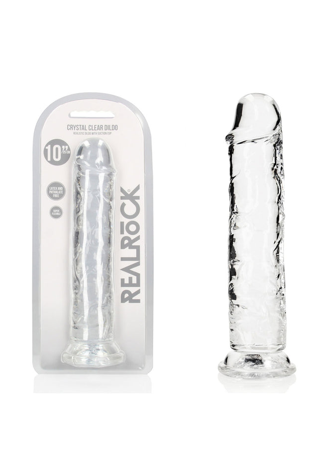REALROCK 28 cm Straight Dildo - Transparent - Clear 28 cm (10'') Dong
