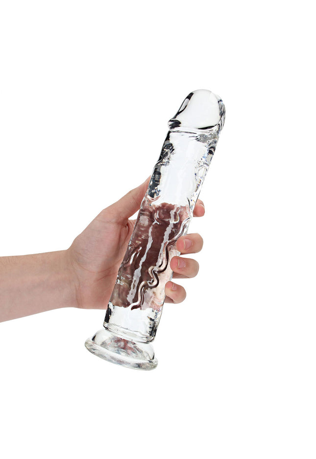REALROCK 28 cm Straight Dildo - Transparent - Clear 28 cm (10'') Dong