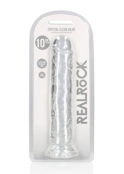 REALROCK 28 cm Straight Dildo - Transparent - Clear 28 cm (10'') Dong