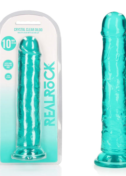 REALROCK 28 cm Straight Dildo - Turquoise - Turquoise 28 cm (10'') Dong
