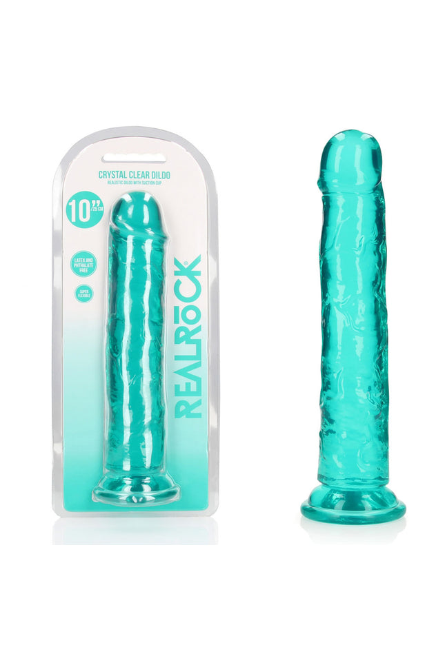 REALROCK 28 cm Straight Dildo - Turquoise - Turquoise 28 cm (10'') Dong
