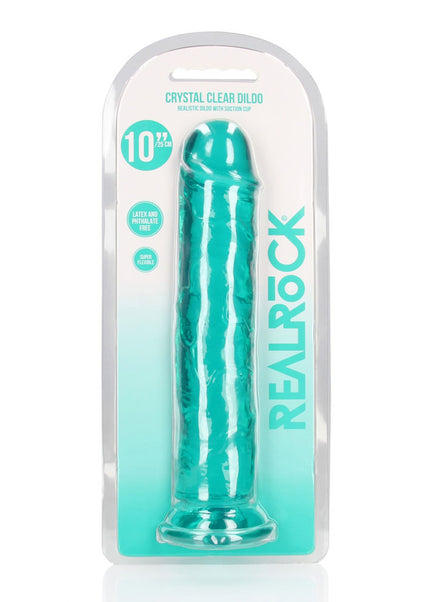 REALROCK 28 cm Straight Dildo - Turquoise - Turquoise 28 cm (10'') Dong