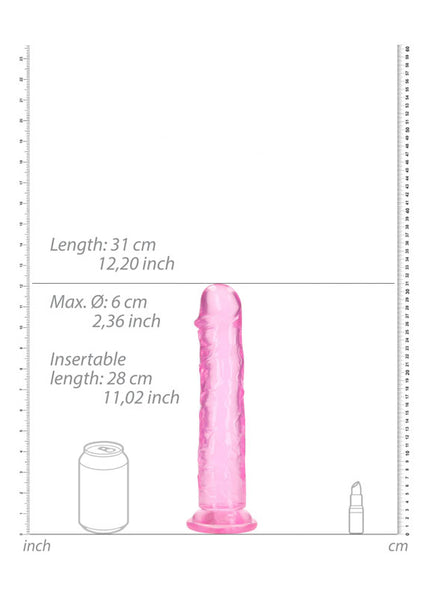 REALROCK 31 cm Straight Dildo - Pink - Pink 31 cm (11'') Dong