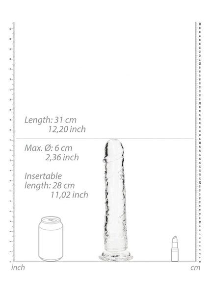 REALROCK 31 cm Straight Dildo - Clear - Clear 31 cm (11'') Dong