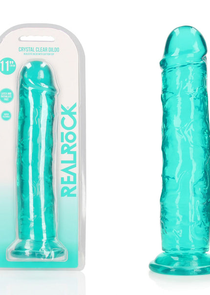 REALROCK 31 cm Straight Dildo - Turquoise - Turquoise 31 cm (11'') Dong