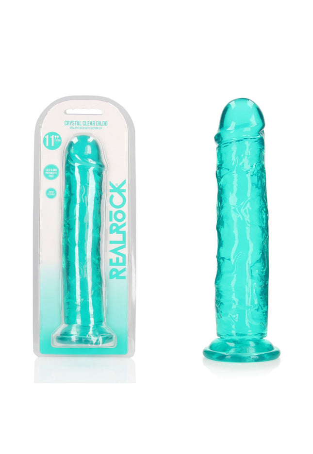 REALROCK 31 cm Straight Dildo - Turquoise - Turquoise 31 cm (11'') Dong