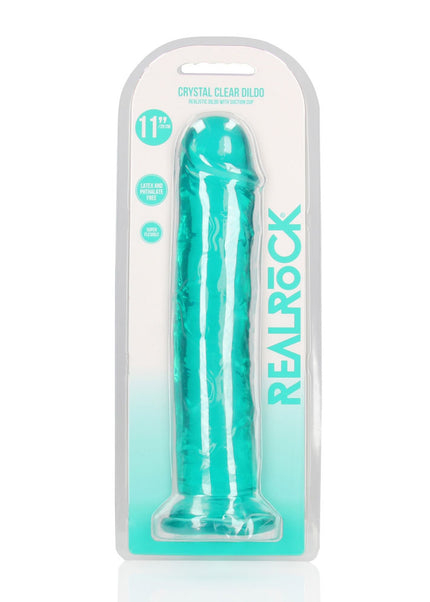 REALROCK 31 cm Straight Dildo - Turquoise - Turquoise 31 cm (11'') Dong