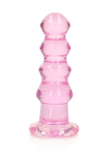 REALROCK Crystal Clear Curvy Anal Plug – Pink | 14 cm