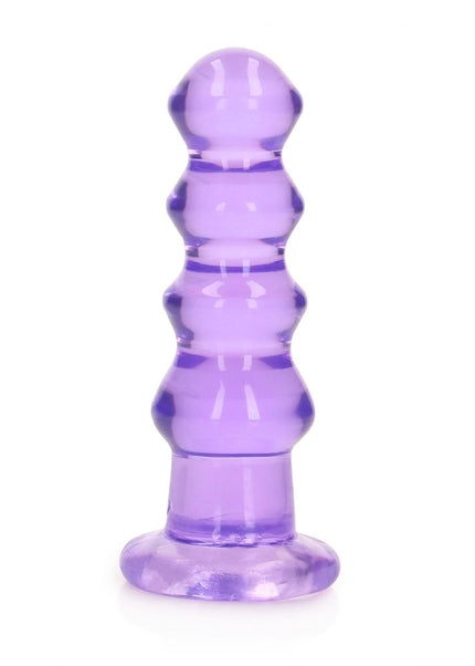 REALROCK Crystal Clear Curvy Anal Plug – Purple | 14 cm