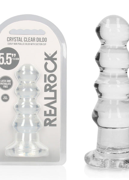 REALROCK Crystal Clear Curvy Anal Plug – Clear | 14 cm