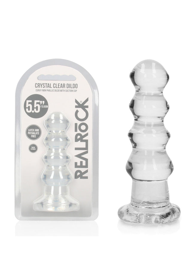 REALROCK Crystal Clear Curvy Anal Plug – Clear | 14 cm