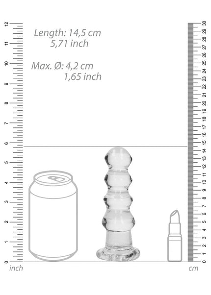 REALROCK Crystal Clear Curvy Anal Plug – Clear | 14 cm