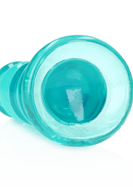 REALROCK Crystal Clear Curvy Anal Plug – Turquoise | 14 cm