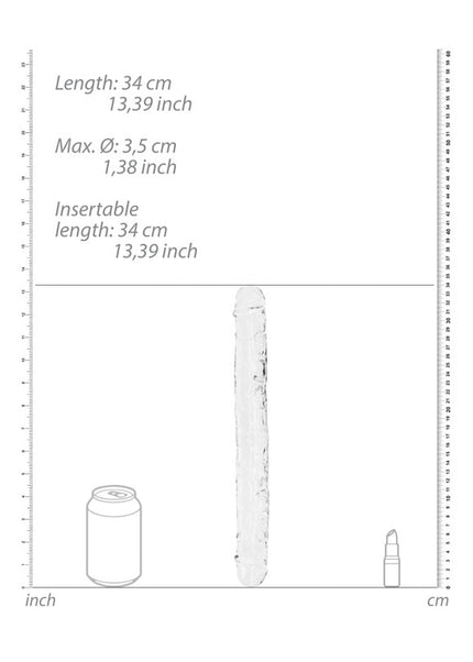 REALROCK 34 cm Double Dong - Clear - Clear 34 cm (14'') Double Dong