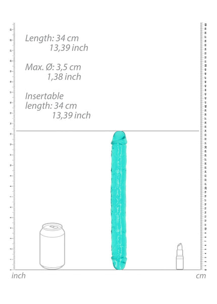 REALROCK 34 cm Double Dong - Turquoise - Turquoise 34 cm (14'') Double Dong