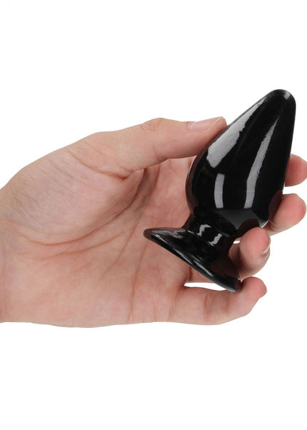 REALROCK 9 cm Anal Plug - Black - Black 9 cm (3.5'') Butt Plug