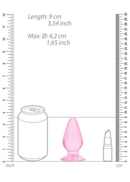 REALROCK 9 cm Anal Plug - Pink - Pink 9 cm (3.5'') Butt Plug