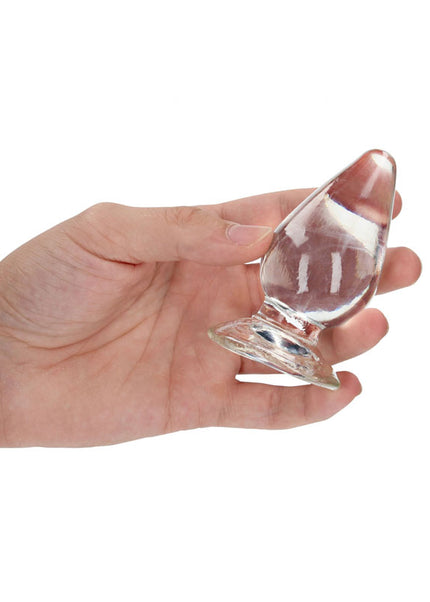 REALROCK 9 cm Anal Plug - Clear - Clear 9 cm (3.5'') Butt Plug