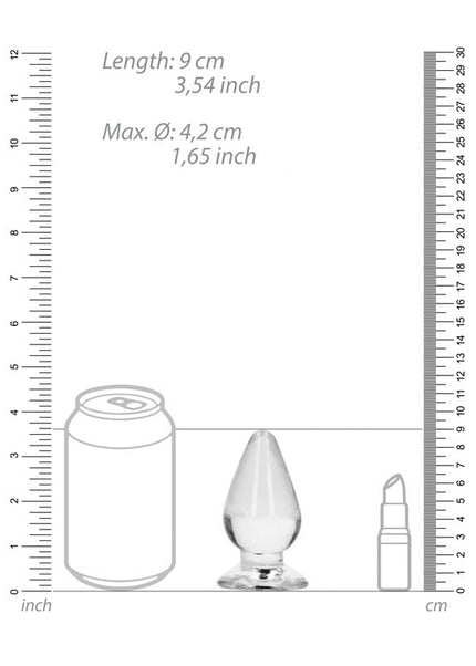 REALROCK 9 cm Anal Plug - Clear - Clear 9 cm (3.5'') Butt Plug