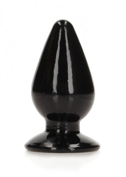 REALROCK 11.5 cm Anal Plug - Black - Black 11.5 cm (4.5'') Butt Plug