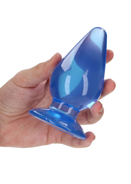 REALROCK 11.5 cm Anal Plug - Blue - Blue 11.5 cm (4.5'') Butt Plug
