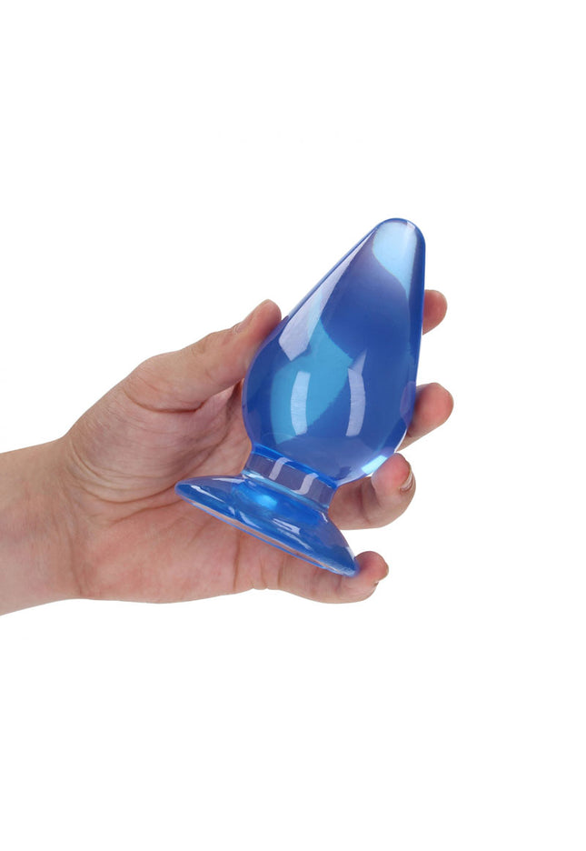 REALROCK 11.5 cm Anal Plug - Blue - Blue 11.5 cm (4.5'') Butt Plug